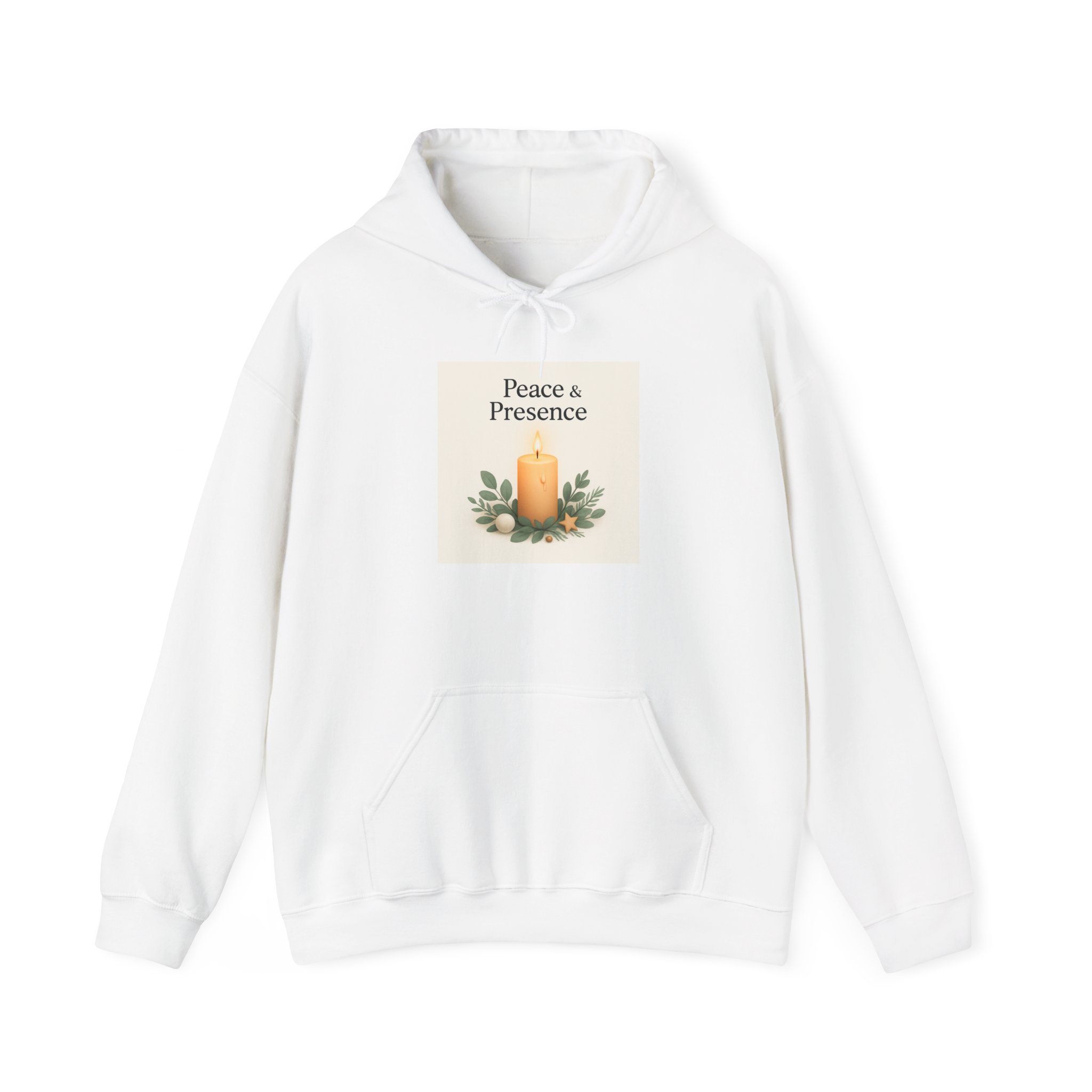 Peace & Presence Candle Hoodie — Cozy Spiritual Comfort Sweatshirt