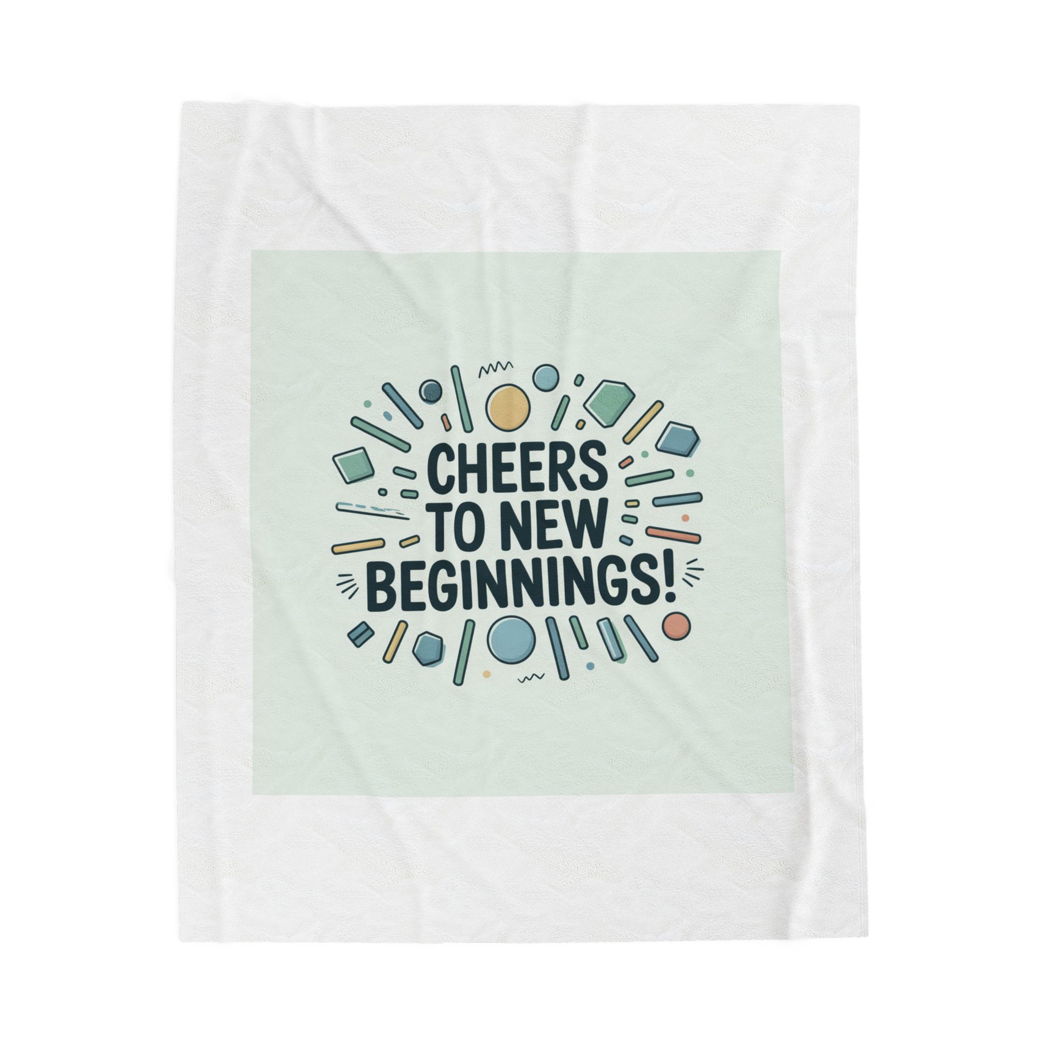 Cheers to New Beginnings Plush Blanket | 2026 Goals, New Year Motivation