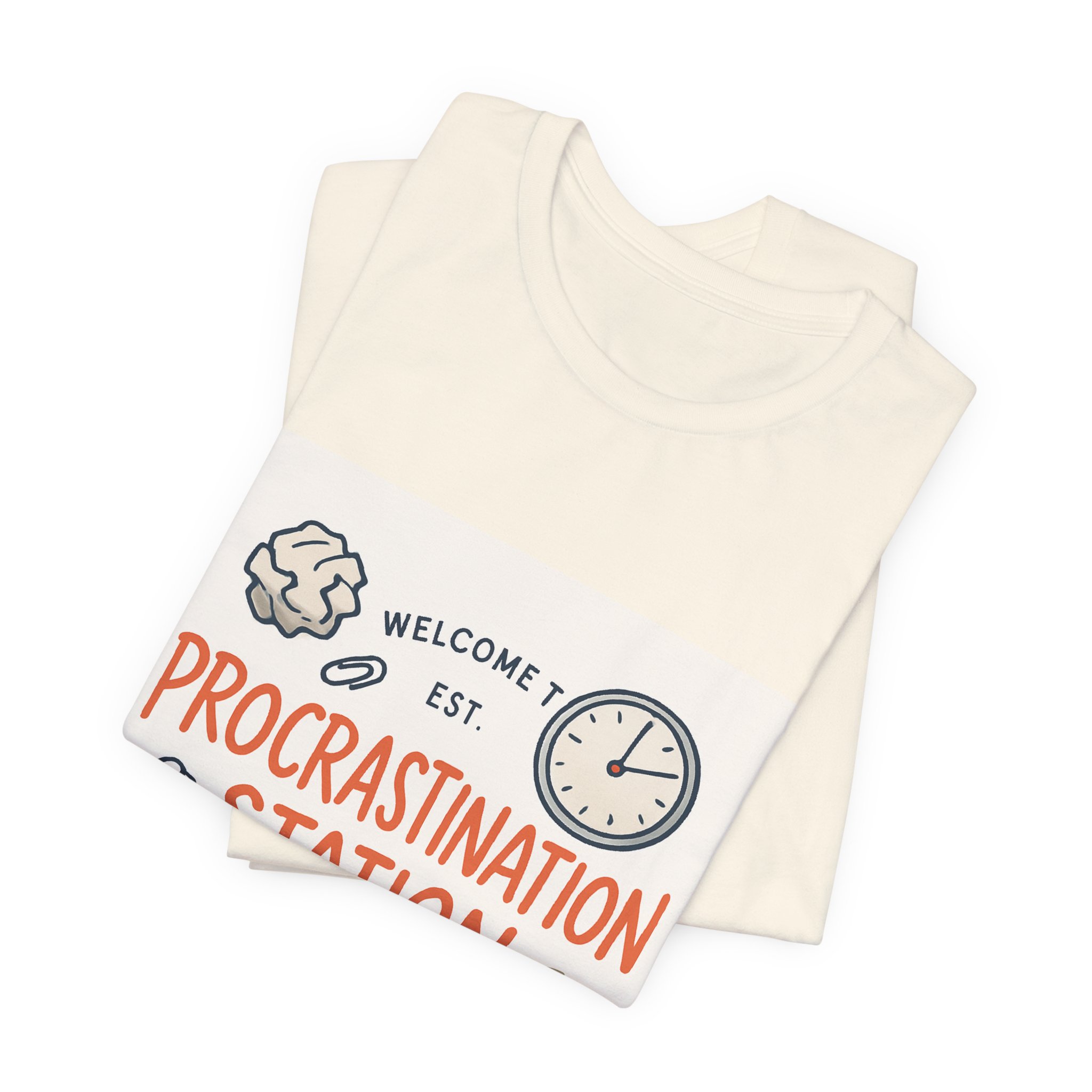 Procrastination Station T‑Shirt – Funny Coffee & Clock Graphic Tee - Image 11