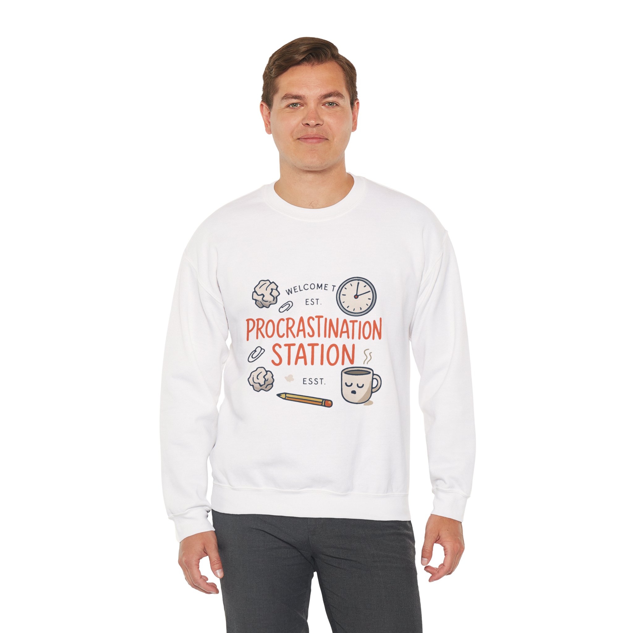 Procrastination Station Crewneck Sweatshirt - Image 3
