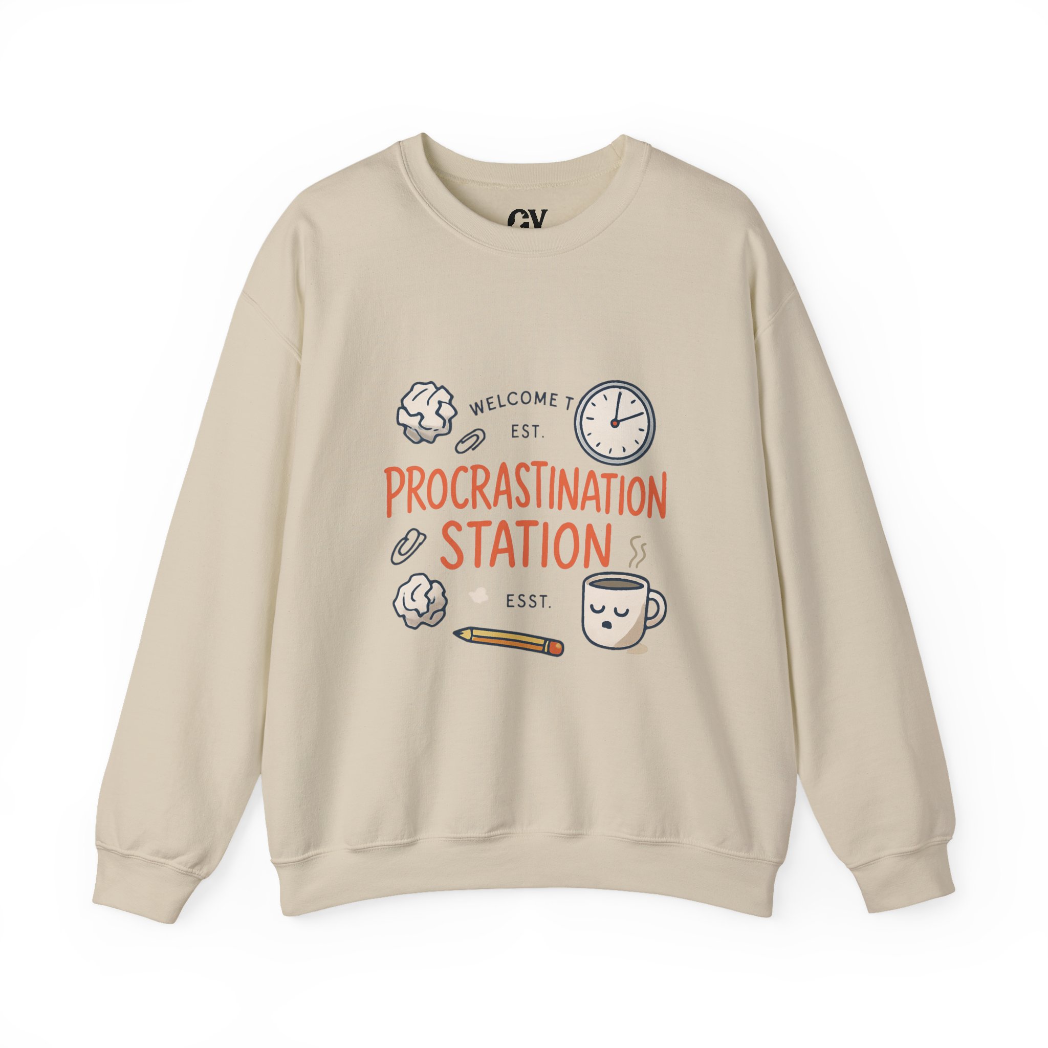 Procrastination Station Crewneck Sweatshirt - Image 8