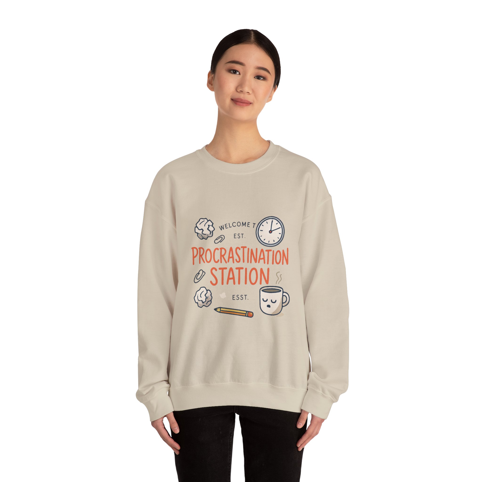 Procrastination Station Crewneck Sweatshirt - Image 10