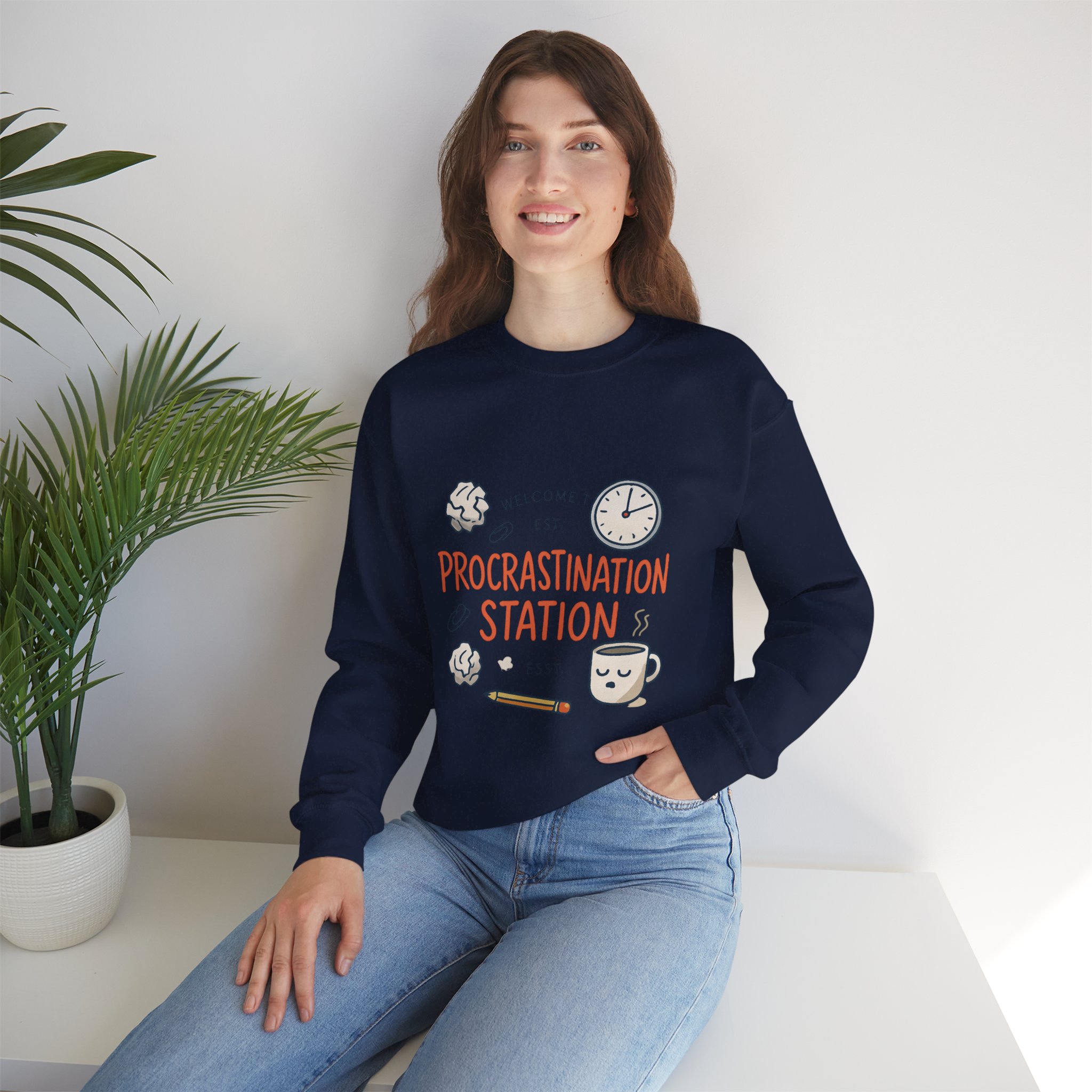 Procrastination Station Crewneck Sweatshirt - Image 16