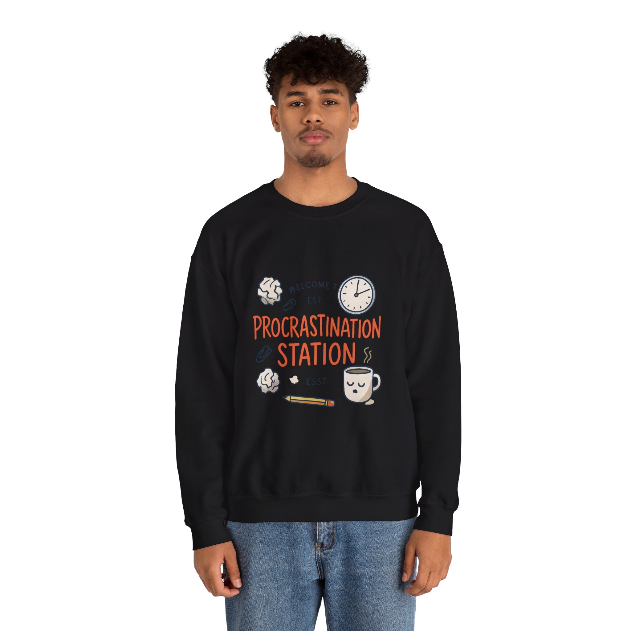 Procrastination Station Crewneck Sweatshirt - Image 7
