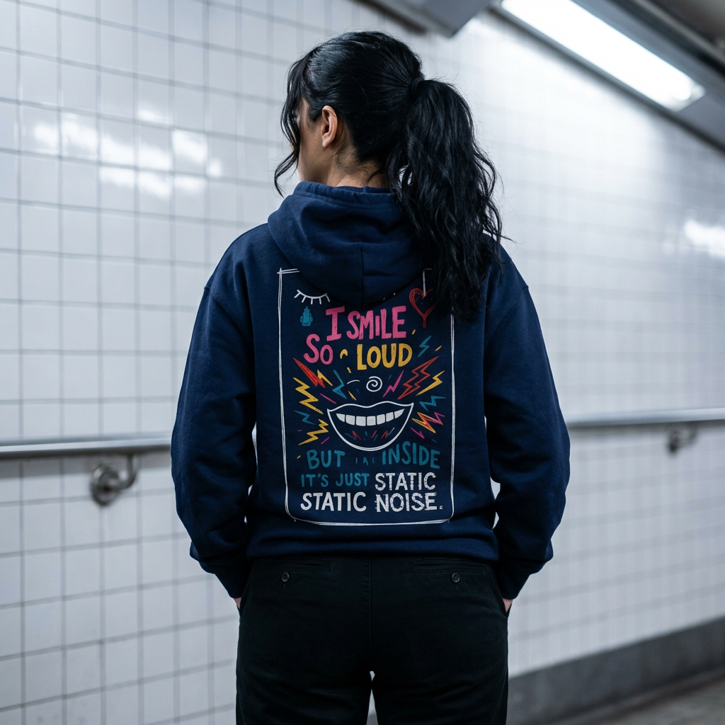 Hoodie It's Just Static Noise - Image 3