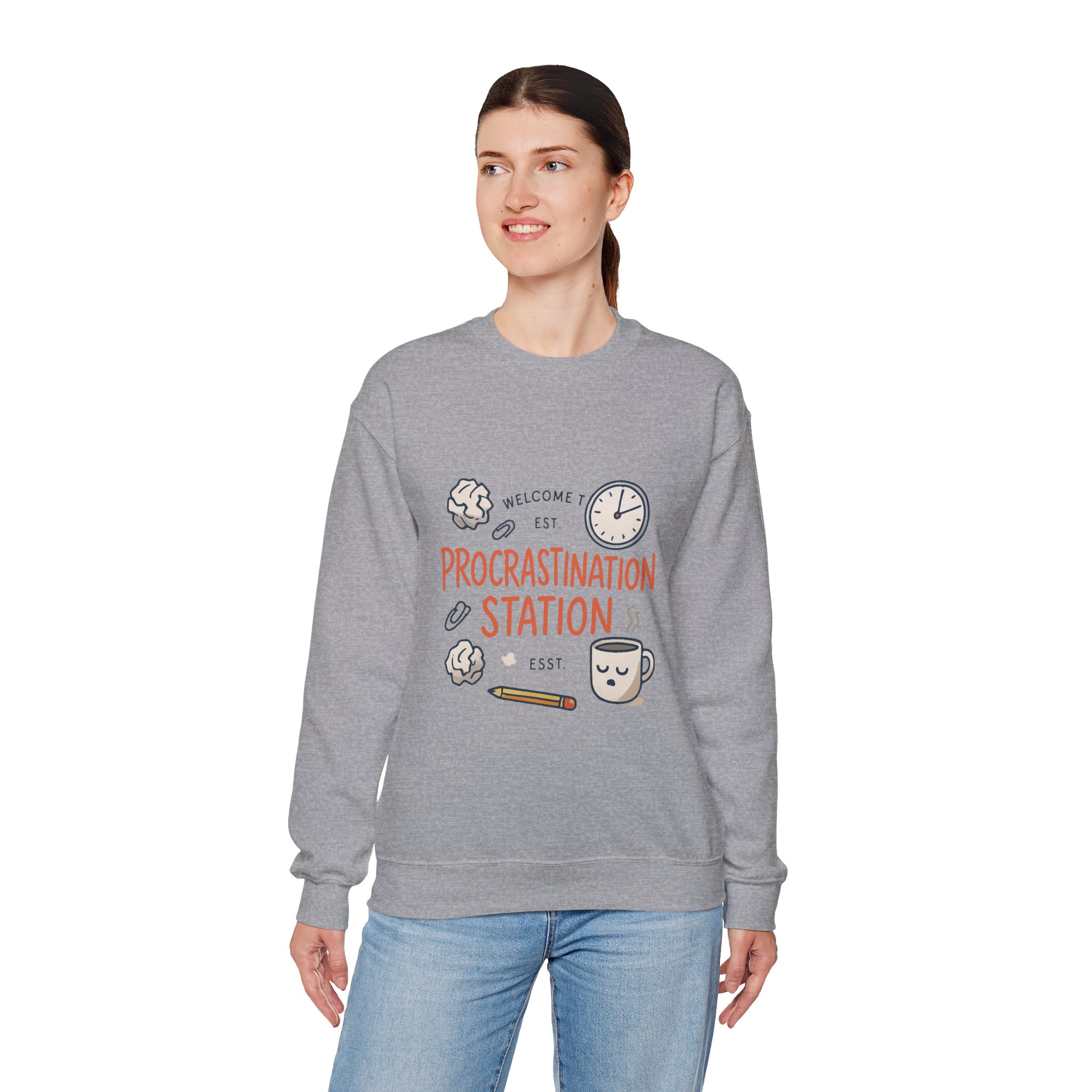 Procrastination Station Crewneck Sweatshirt - Image 13