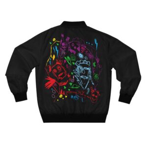 Neon Doodle Bomber Jacket